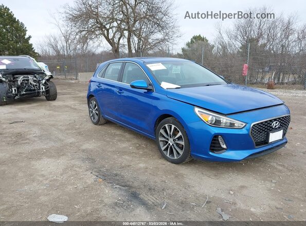 KMHH35LE4JU067463 2018 HYUNDAI ELANTRA GT Синий Передняя правая четверть