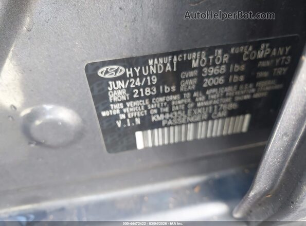 KMHH35LEXKU117686 2019 HYUNDAI ELANTRA GT Gray Widok komory silnika