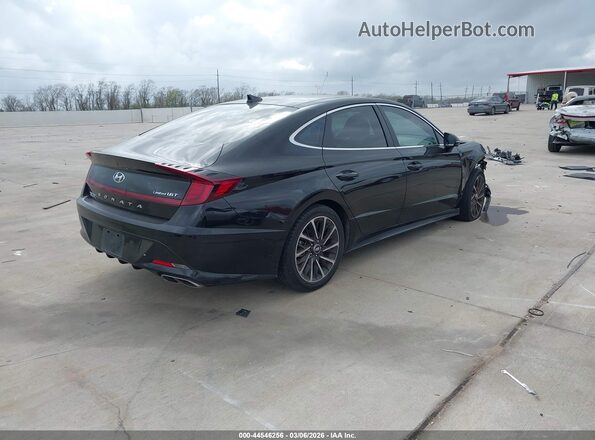 KMHL34J21PA342102 2023 HYUNDAI SONATA Черный Задняя правая четверть