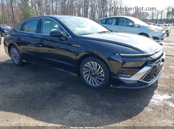 KMHL34JJXSA129472 2025 HYUNDAI SONATA HYBRID Черный Передняя правая четверть