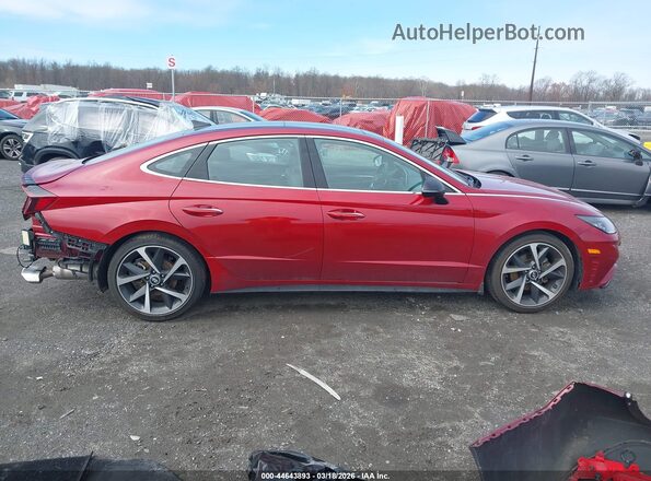 KMHL44J26PA291693 2023 HYUNDAI SONATA Красный Панорамный вид салона 360°