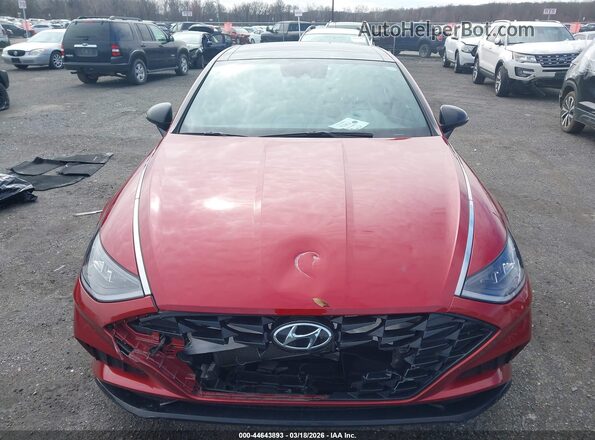 KMHL44J26PA291693 2023 HYUNDAI SONATA Красный Вид задней части салона