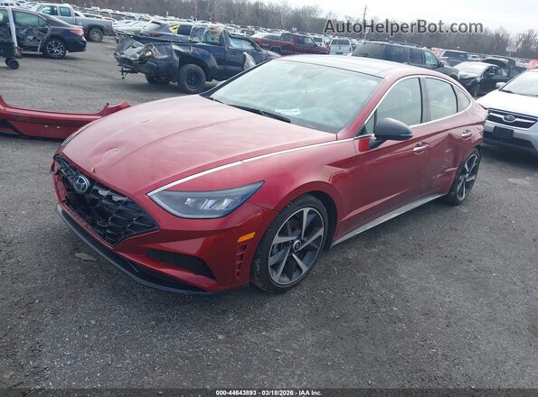 KMHL44J26PA291693 2023 HYUNDAI SONATA Красный Передняя левая четверть