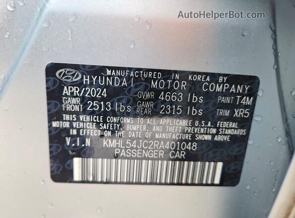 KMHL54JC2RA401048 2024 HYUNDAI SONATA Gray Vista de la etiqueta del VIN