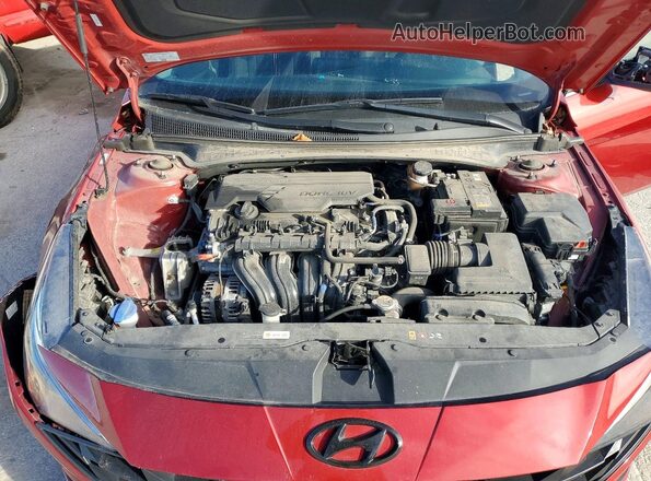 KMHLM4AG7PU610206 2023 HYUNDAI ELANTRA Красный Вид задней части салона