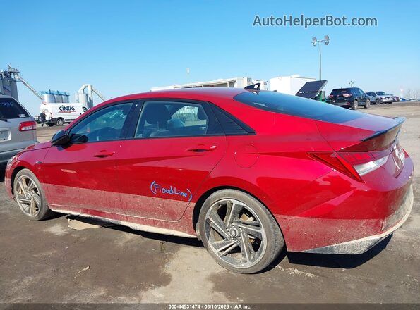 KMHLR4AF1PU589619 2023 HYUNDAI ELANTRA Красный Вид спереди