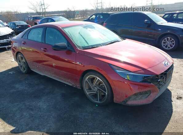 KMHLR4AF1PU589619 2023 HYUNDAI ELANTRA Красный Передняя правая четверть