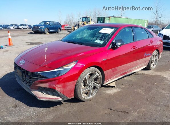 KMHLR4AF1PU589619 2023 HYUNDAI ELANTRA Красный Передняя левая четверть