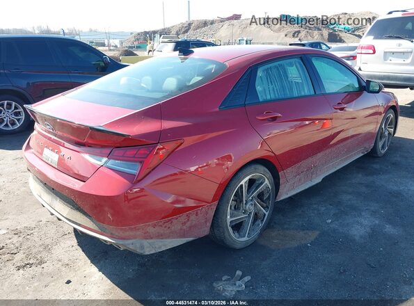 KMHLR4AF1PU589619 2023 HYUNDAI ELANTRA Красный Задняя правая четверть