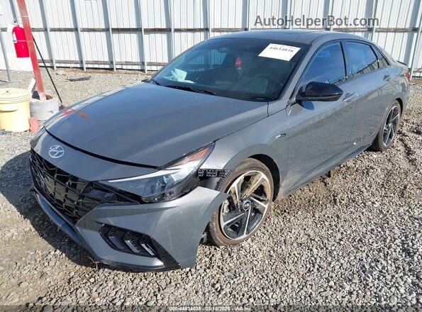 KMHLR4AF8PU579721 2023 HYUNDAI ELANTRA Серый Вид спереди