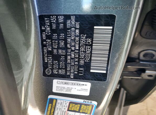 KMHLR4DF9RU795642 2024 HYUNDAI ELANTRA Gray Вид підкапотного простору