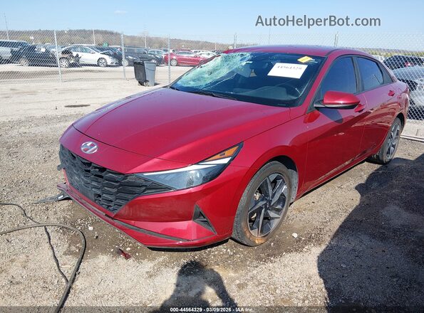 KMHLS4AG5PU618844 2023 HYUNDAI ELANTRA Red Przód lewy