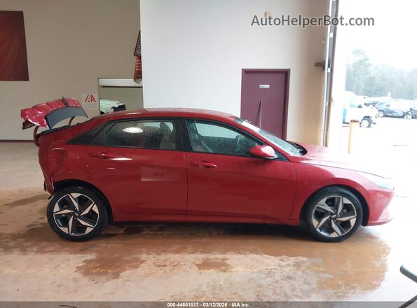 KMHLS4AG6PU463527 2023 HYUNDAI ELANTRA Красный Вид задней части салона