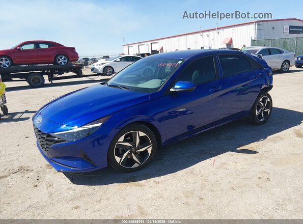 KMHLS4AG9PU431137 2023 HYUNDAI ELANTRA Синий Передняя левая четверть