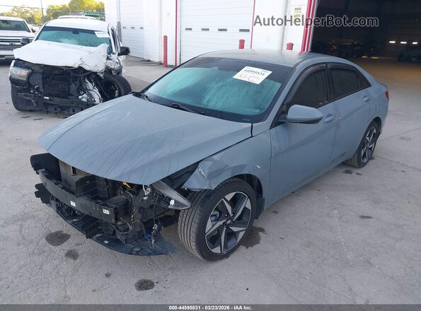 KMHLS4AGXPU442521 2023 HYUNDAI ELANTRA Gray Vista tres cuartos delantera izquierda