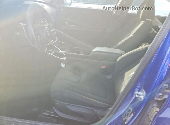 KMHLS4AGXPU506881 2023 HYUNDAI ELANTRA Синий Вид салона спереди