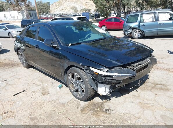 KMHLS4DG4RU652871 2024 HYUNDAI ELANTRA Черный Передняя правая четверть
