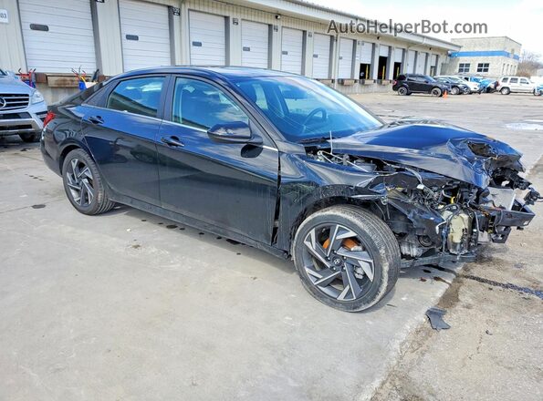 KMHLS4DGXSU907335 2025 HYUNDAI ELANTRA Black Delantero derecho