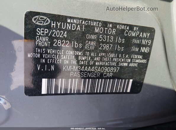 KMHM34AA4SA090897 2025 HYUNDAI IONIQ 6 Gray ძრავის განყოფილების ხედი