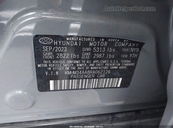 KMHM34AA8RA062126 2024 HYUNDAI IONIQ 6 Teal ძრავის განყოფილების ხედი
