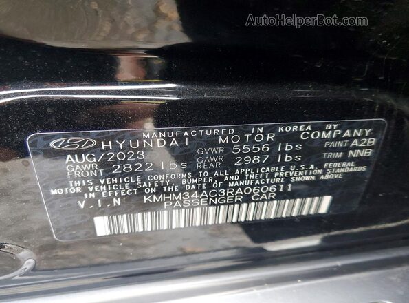 KMHM34AC3RA060611 2024 HYUNDAI IONIQ Черный Вид подкапотного пространства