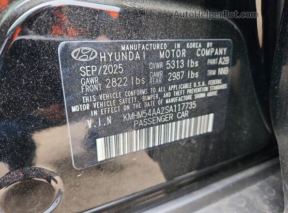 KMHM54AA2SA117735 2025 HYUNDAI IONIQ Black Vista del compartimento del motor