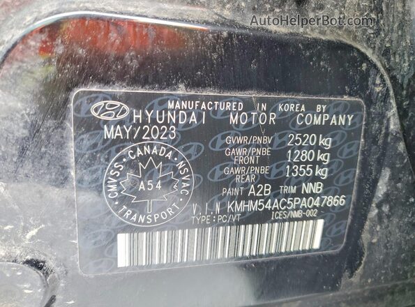 KMHM54AC5PA047866 2023 HYUNDAI IONIQ Black Вид підкапотного простору