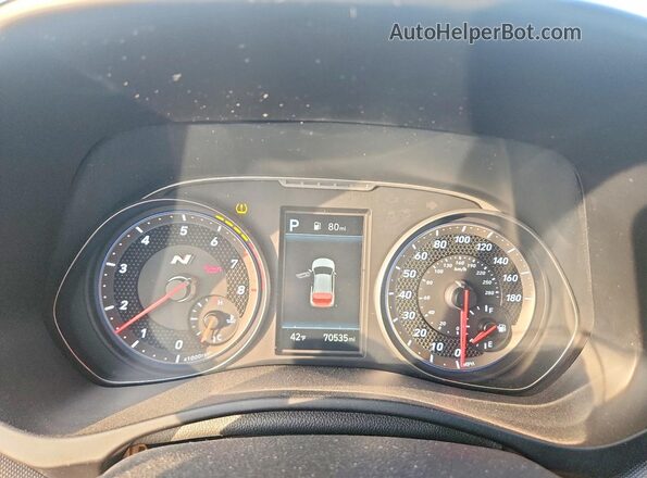 KMHT36AH6MU009534 2021 HYUNDAI VELOSTER Black Widok zestawu wskaźników