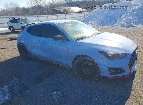 KMHT36AH9LU004570 2020 HYUNDAI VELOSTER Blue Delantero derecho