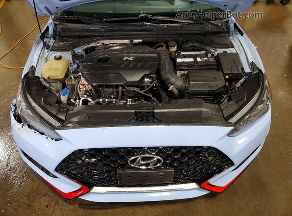 KMHT36AHXMU009374 2021 HYUNDAI VELOSTER Blue Widok wnętrza z tyłu
