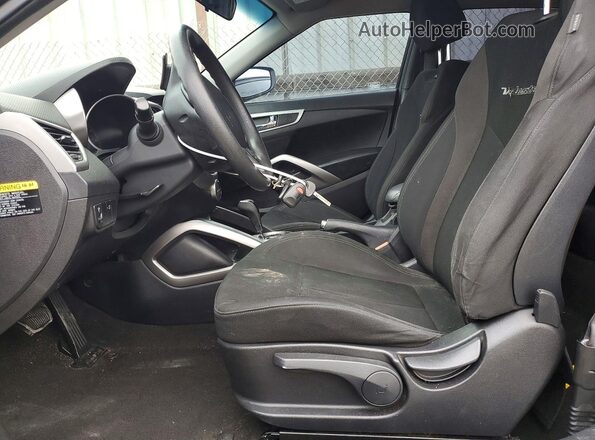 KMHTC6AD1GU257515 2016 HYUNDAI VELOSTER Black წინა სალონის ხედი