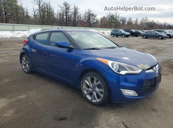 KMHTC6AD1HU310358 2017 HYUNDAI VELOSTER Синий Передняя правая четверть