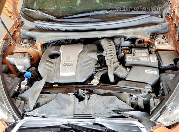 KMHTC6AE0GU254808 2016 HYUNDAI VELOSTER Оранжевый Вид задней части салона