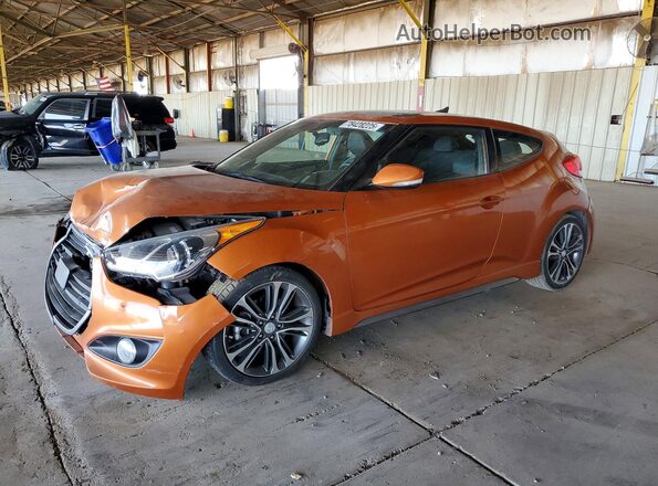 KMHTC6AE0GU254808 2016 HYUNDAI VELOSTER Оранжевый Передняя левая четверть