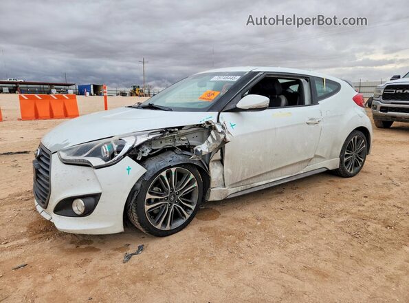 KMHTC6AE1HU309784 2017 HYUNDAI VELOSTER Белый Передняя левая четверть