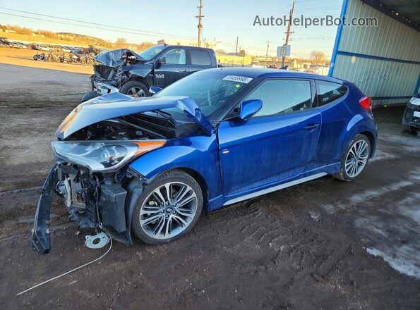 KMHTC6AE5GU289036 2016 HYUNDAI VELOSTER Blue Przód lewy
