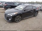 2016 Hyundai Veloster Turbo Black vin: KMHTC6AE9GU259554