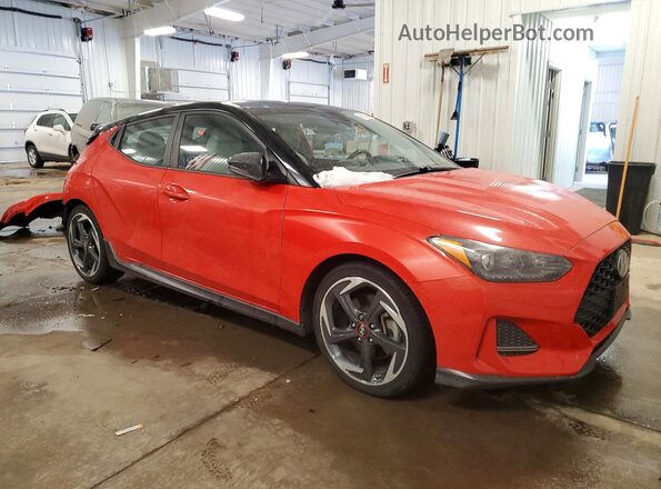 KMHTH6AB2KU014322 2019 HYUNDAI VELOSTER Оранжевый Передняя правая четверть