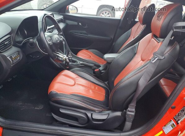 KMHTH6AB7KU016308 2019 HYUNDAI VELOSTER Orange Widok wnętrza z przodu