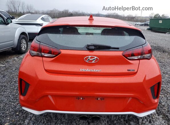 KMHTH6AB7KU016308 2019 HYUNDAI VELOSTER Orange Widok z tyłu