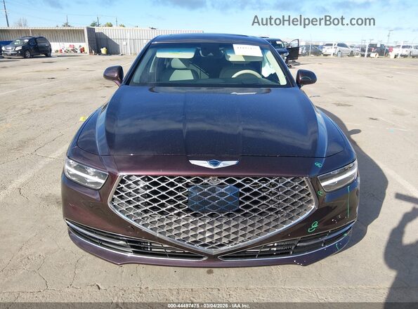 KMTF34PA4LU081199 2020 GENESIS G90 Бордовый Вид щитка приборов