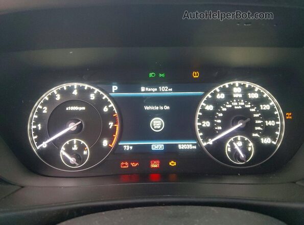 KMTF54PH3LU081329 2020 GENESIS G90 Black Widok zestawu wskaźników