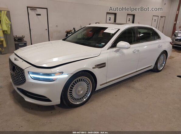 KMTF54PH8LU076580 2020 GENESIS G90 White Передня ліва чверть