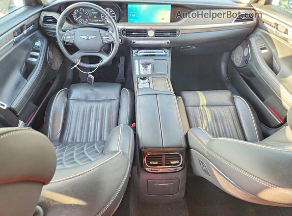 KMTF54PH8LU076868 2020 GENESIS G90 Brown Widok deski rozdzielczej