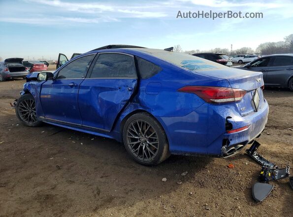 KMTFN4JB5LU329567 2020 GENESIS G80 Blue Հետևի ձախ