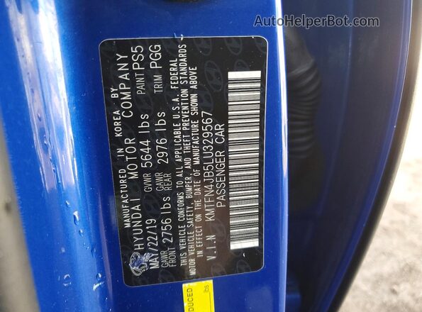 KMTFN4JB5LU329567 2020 GENESIS G80 Blue Շարժիչի բաժամունքի տեսք