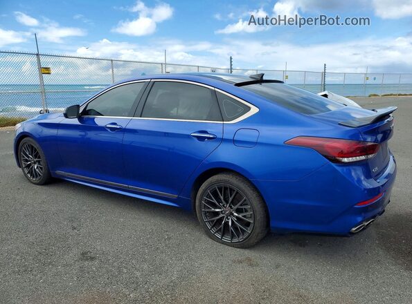 KMTFN4JB5LU331898 2020 GENESIS G80 Blue Հետևի ձախ