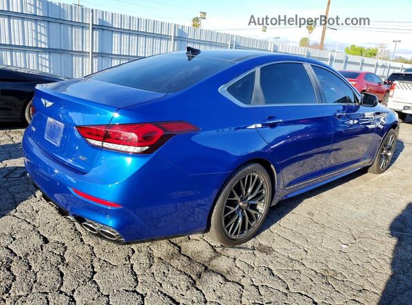 KMTFN4JB8LU329739 2020 GENESIS G80 Синий Задняя правая четверть