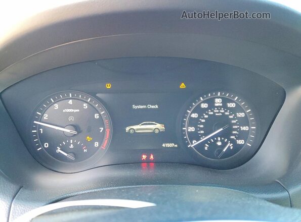 KMTFN4JB8LU329739 2020 GENESIS G80 Синий Вид щитка приборов