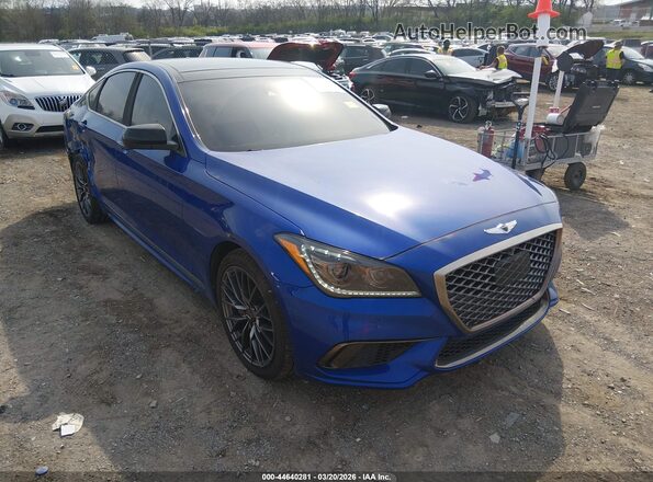 KMTFN4JB9LU334755 2020 GENESIS G80 Blue Delantero derecho
